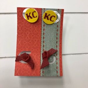 Chiefs themed Studded Earrings